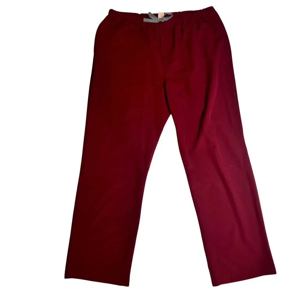 FIGS Pisco Basic Scrub Pants Burgundy Maroon Men’s XXL 2XL PO 1810 Bottoms Red